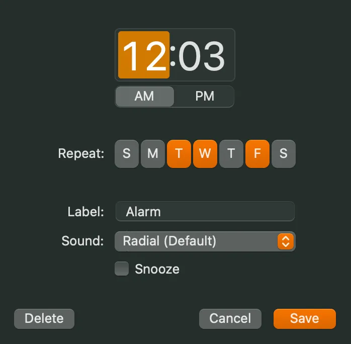 An Apple alarm