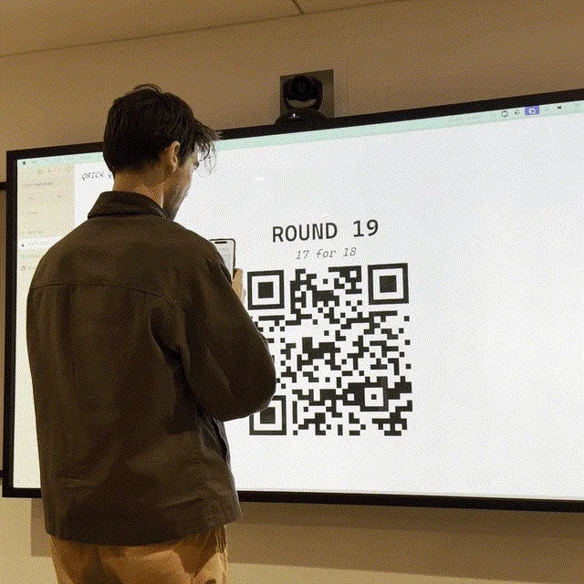 I scan a safe QR code and celebrate